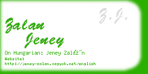 zalan jeney business card